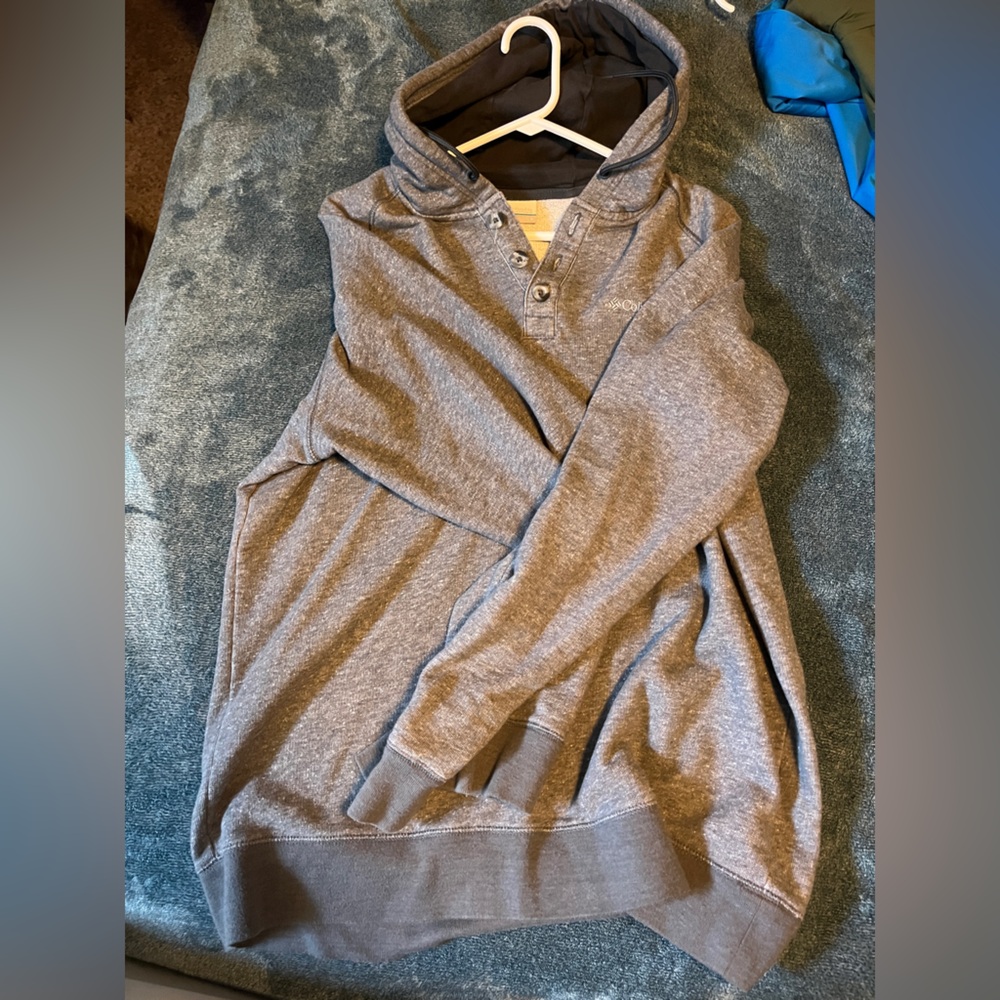 Columbia Charcoal Button-Up Hoodie